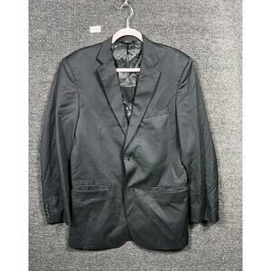 Joseph & Feiss 100% Wool Sport Coat Blazer Jacket 2 Buttons Mens 41L Black *READ
